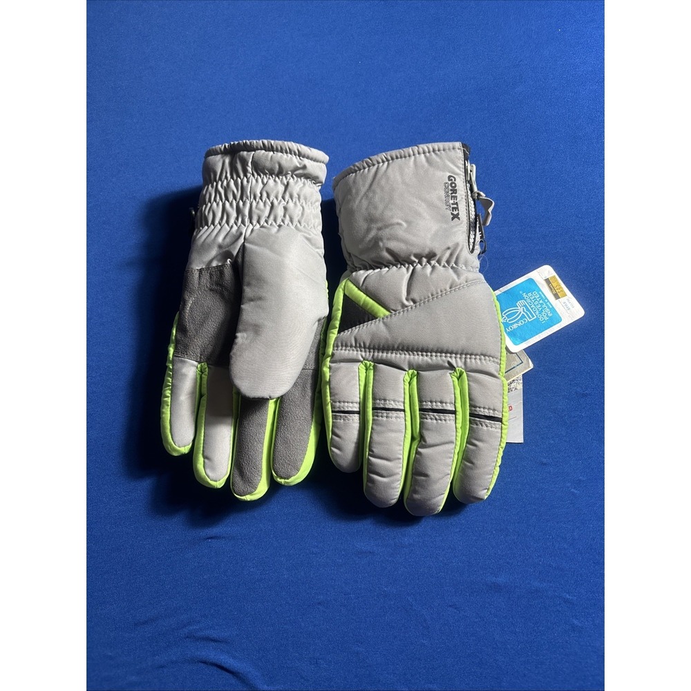 Conroy GoreTex Ski Gloves Men Medium Insulated Gray/GreenVintage Retro 90s NOS